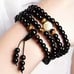 Natural Obsidian Mala Bracelet-Tiger's Eye Bracelet-108 Mala Beads Necklace