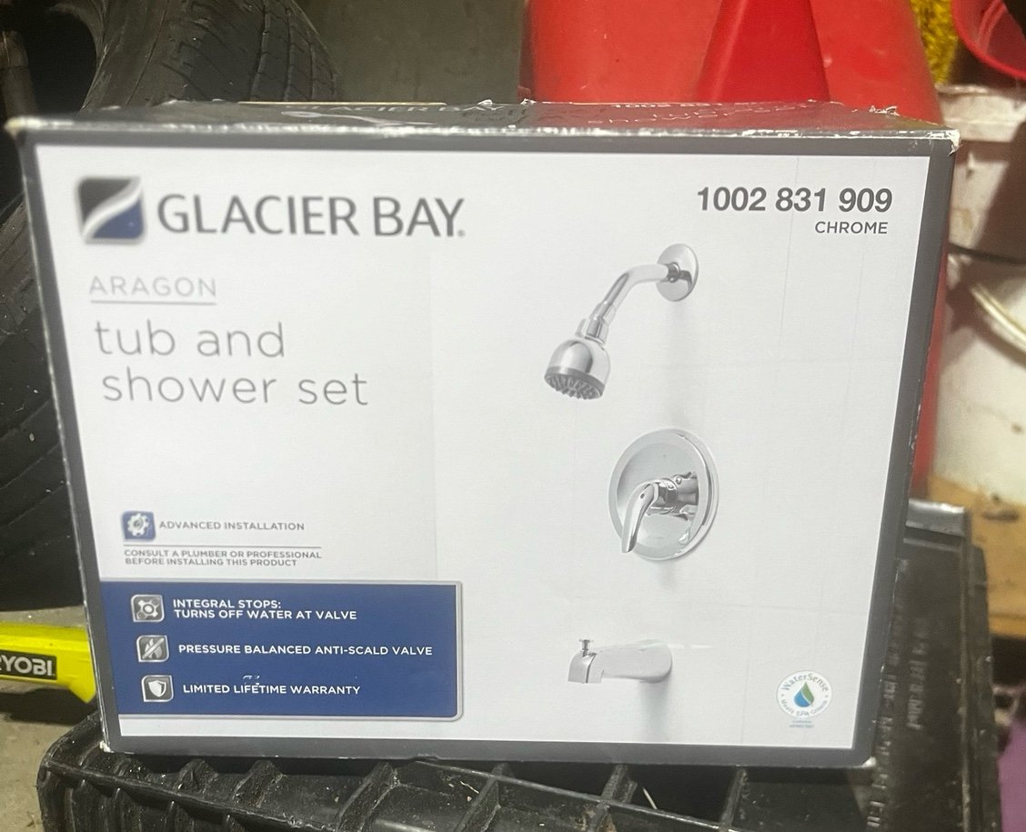 Glacier Bay tub and shower set