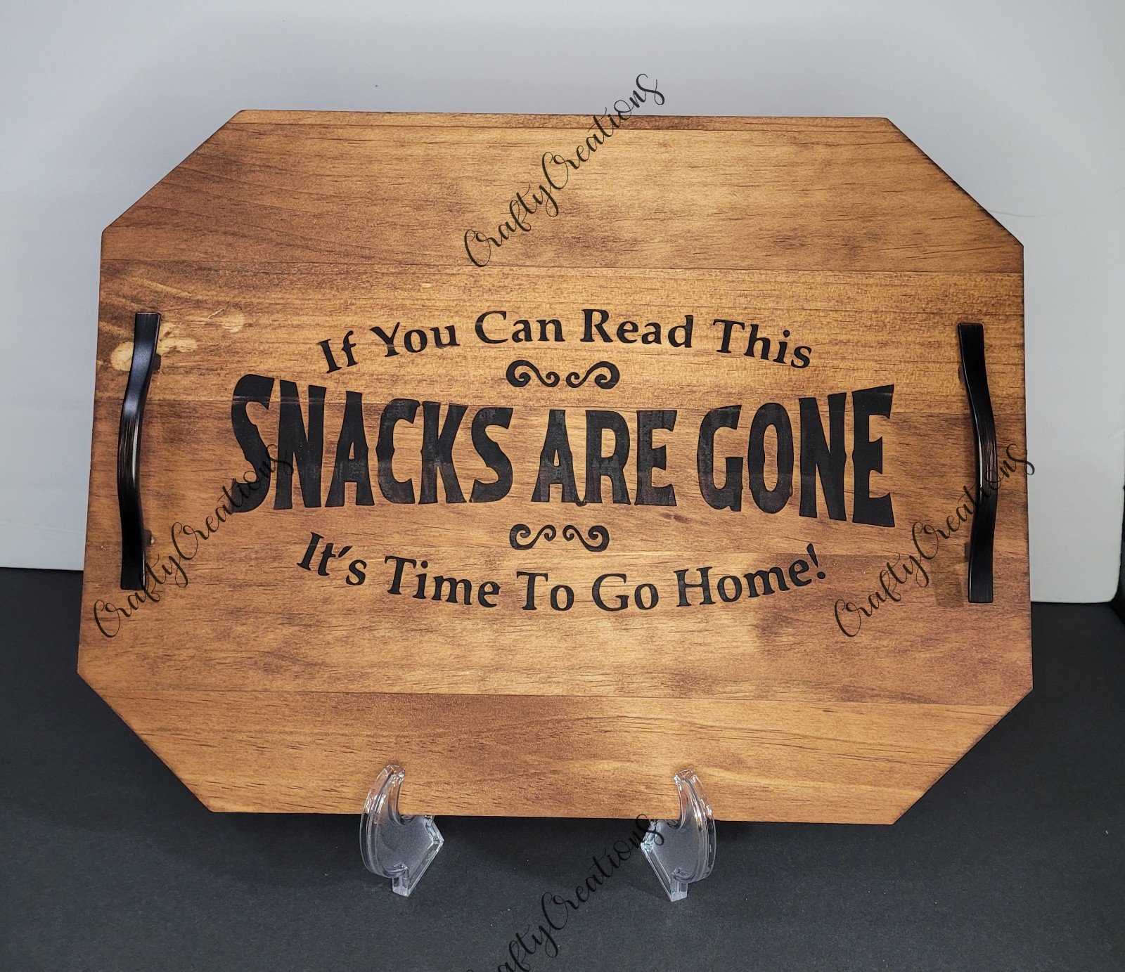 Wooden serving tray