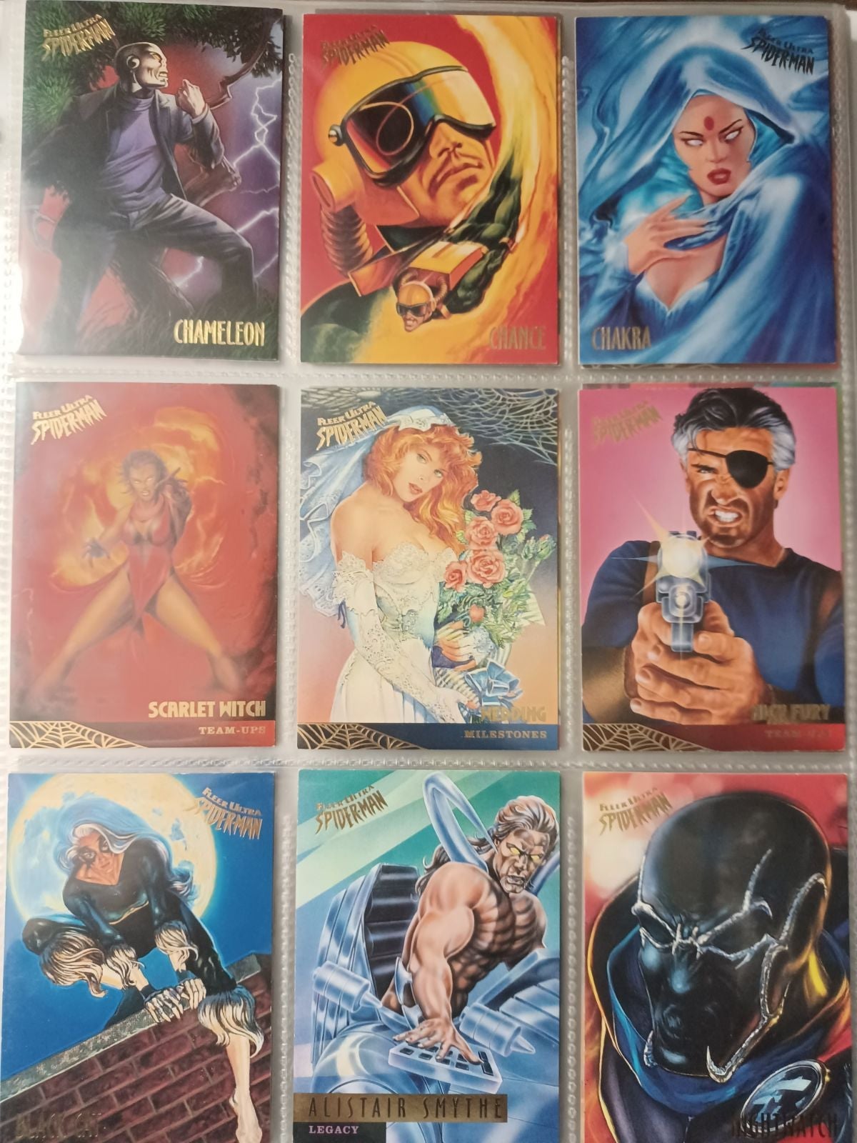 9 Marvel Trading Cards
