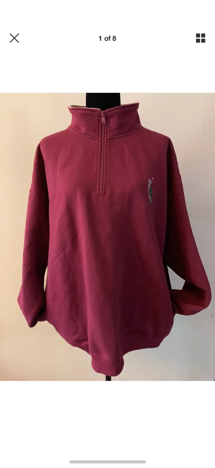 Men Orvis Half-Zip Pullover Sweater XXL