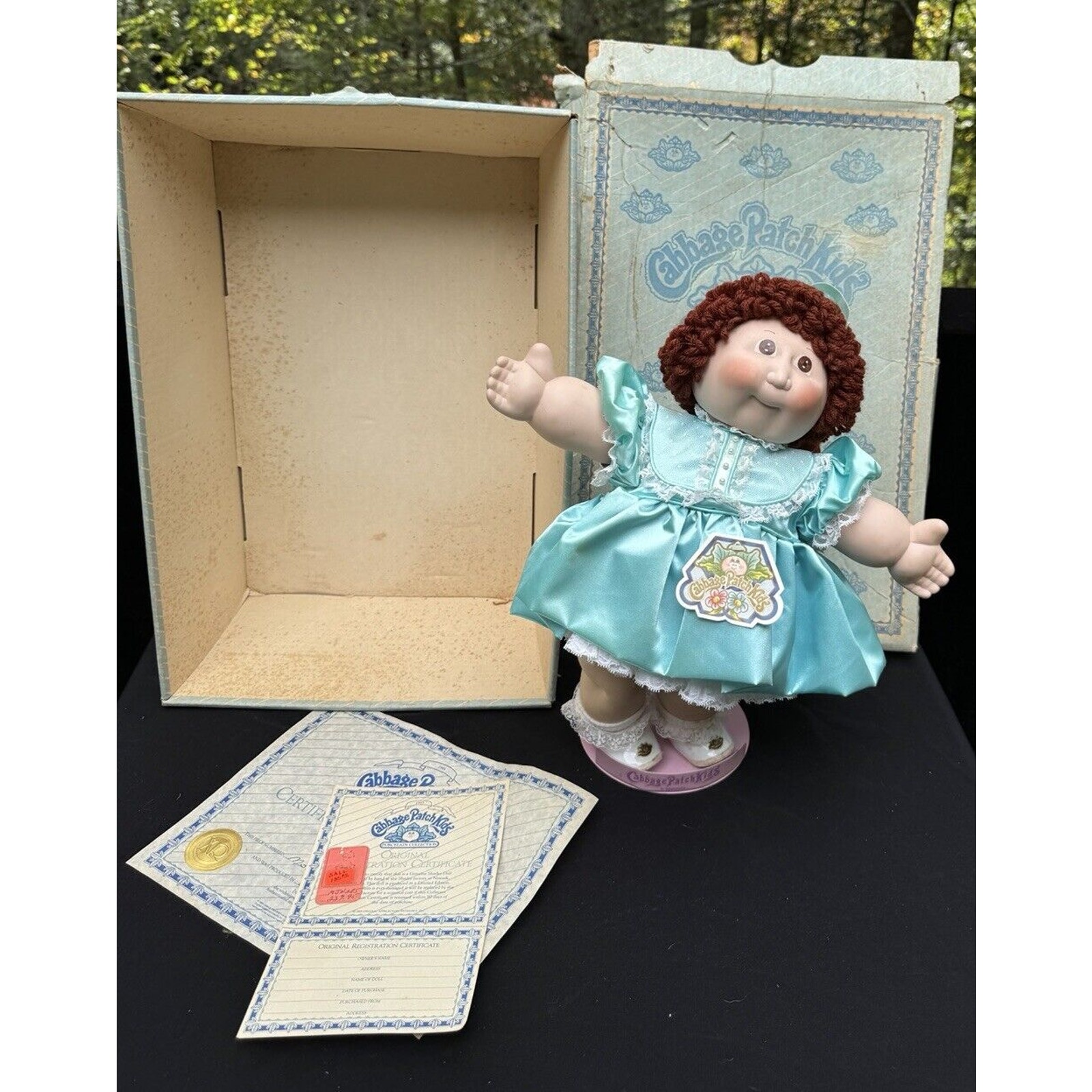 1985 Applause Cabbage Patch Melanie Susanne 16 Porcelain Doll In Box Paperwork