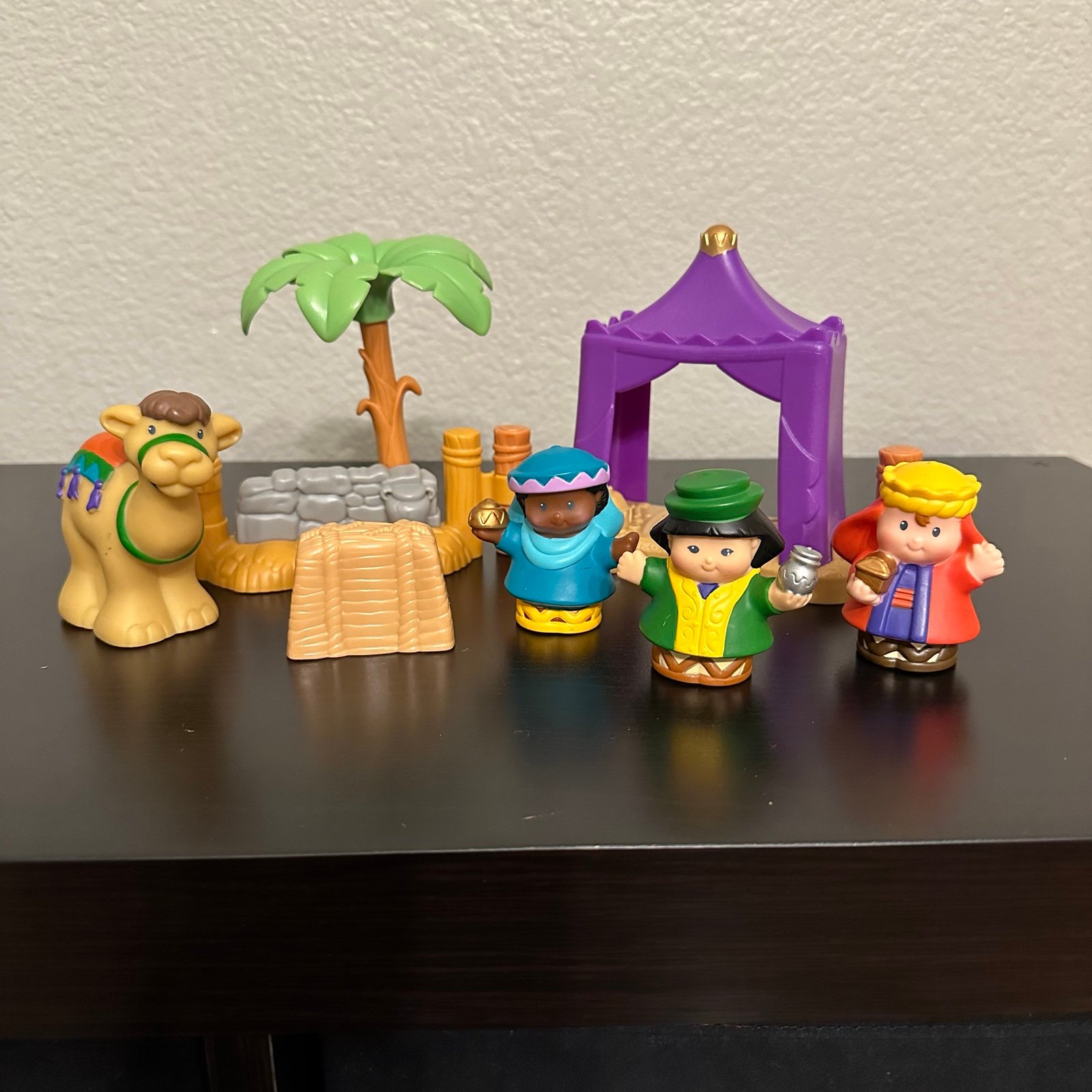 Fisher Price Little People Christmas The Three Wisemen Nativity Set Scene - Comp