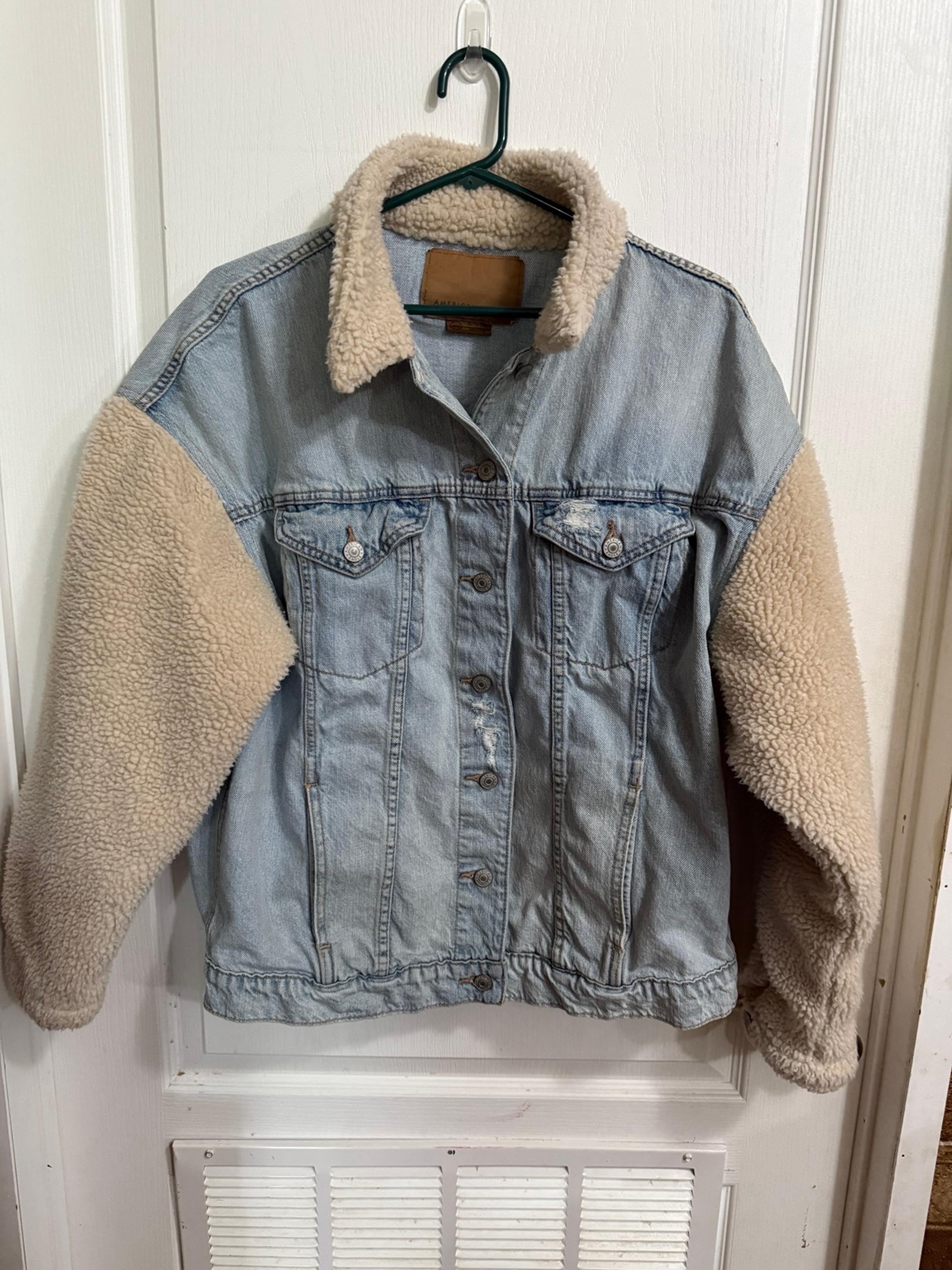 American Eagle denim and Sherpa jacket