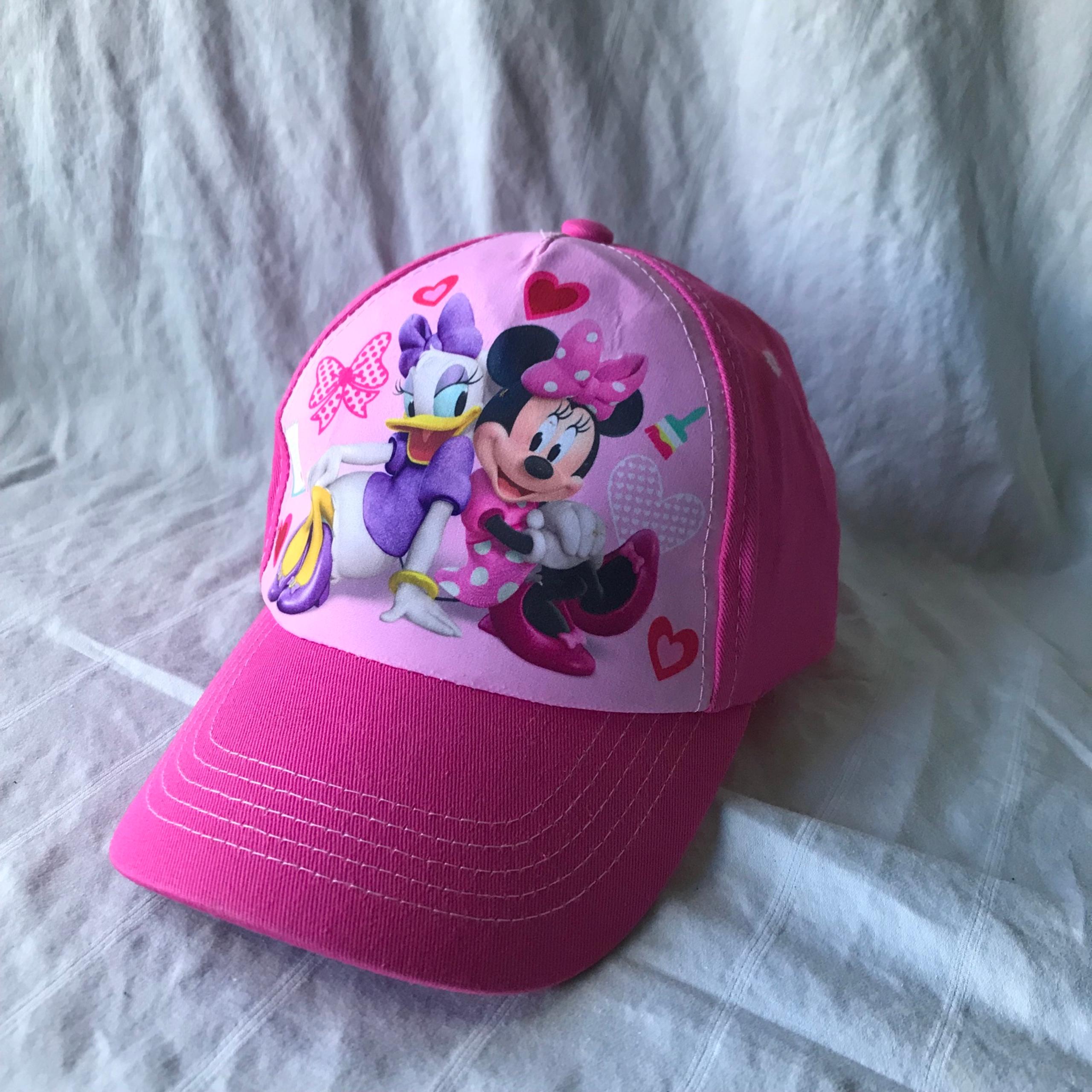Minnie Mouse & Daisy Disney Girls Hat 100% Cotton - Pink - Snapback OSFM