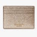 Kate Spade Glimmer Small Slim Card Holder ~ Gold Glitter Mini Crossbody Wallet