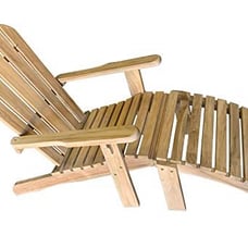 teak Adirondack Chair with Ottoman