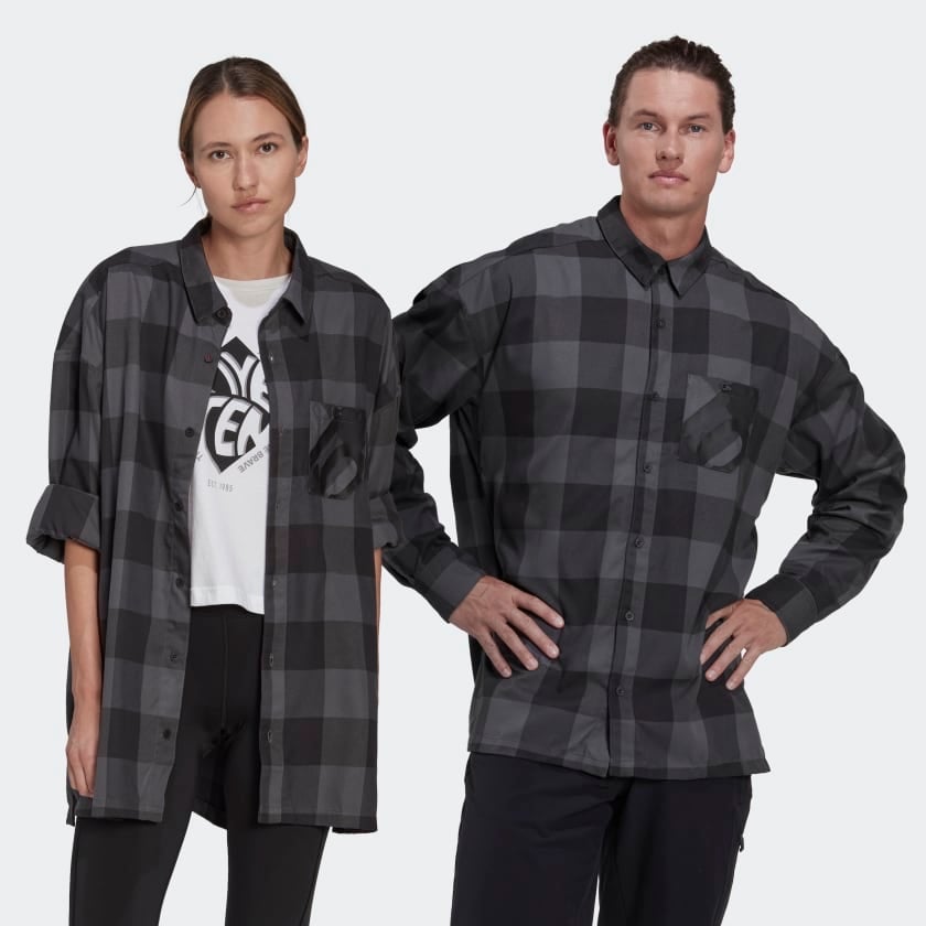 Adidas Sz M FIVE TEN BRAND OF THE BRAVE FLANNEL SHIRT (GENDER NEUTRAL)Adidas