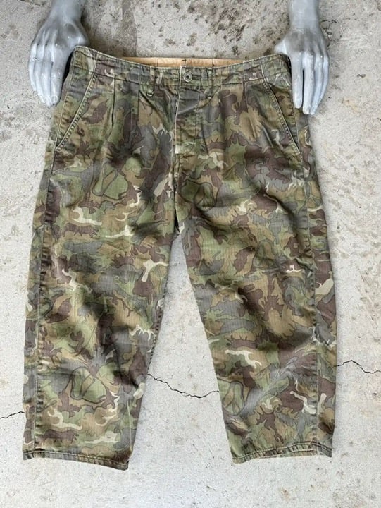 KAPITAL PEACE CAMO CROPPED TROUSER PANTS