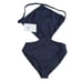 NEW FELLA Sabath One Piece Swimsuit Monokini Waist Cutout Halter Strap Black
