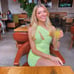 House of CB Clementine Lime Cutout Mini Dress