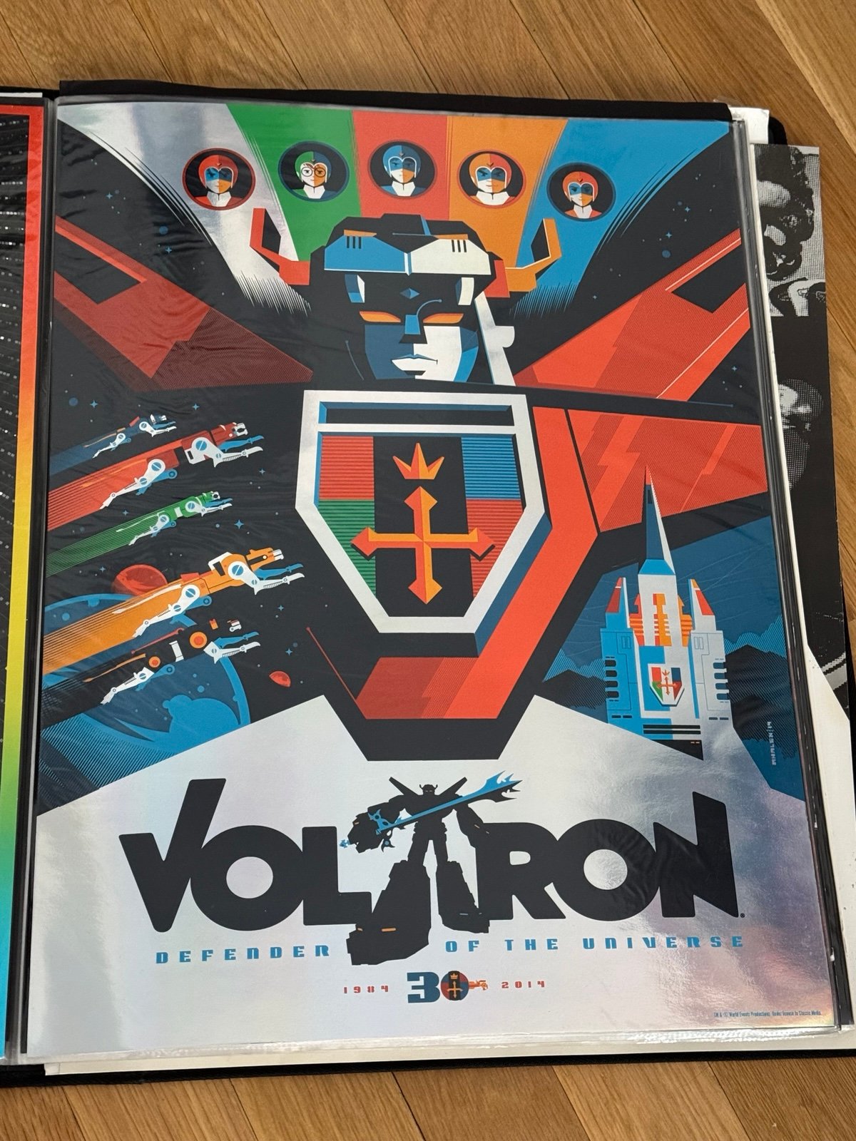 Rare 30th anniversary Voltron Tom Whalen Silver Foil Print 34/100 like new