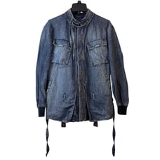 Marithe Francois Girbaud Jacket Mens Sz 35 Small Blue Avant Garde Linen Vintage