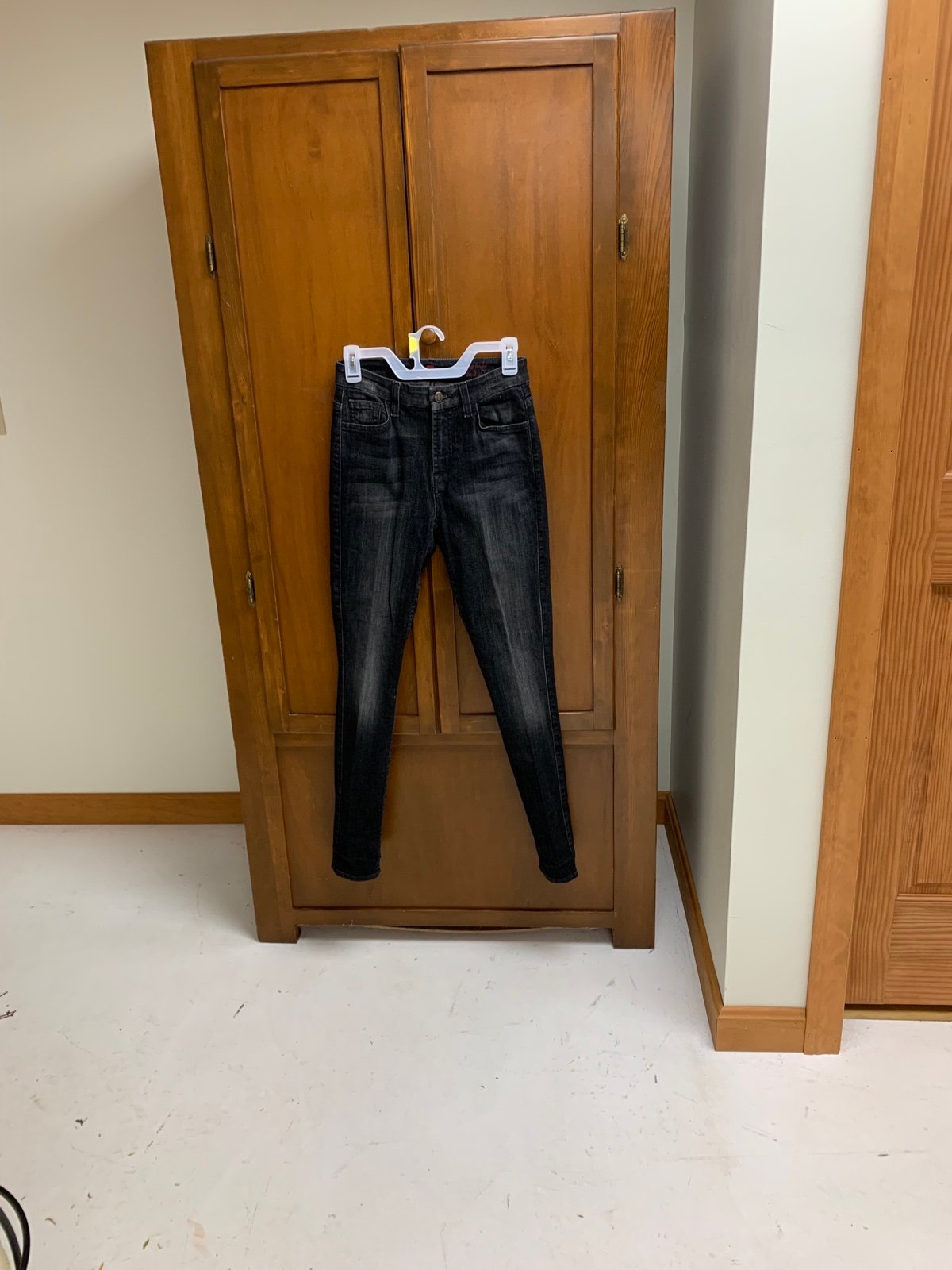 7 for All Mankind the high waist skinny black denim jeans size 25 200 retail