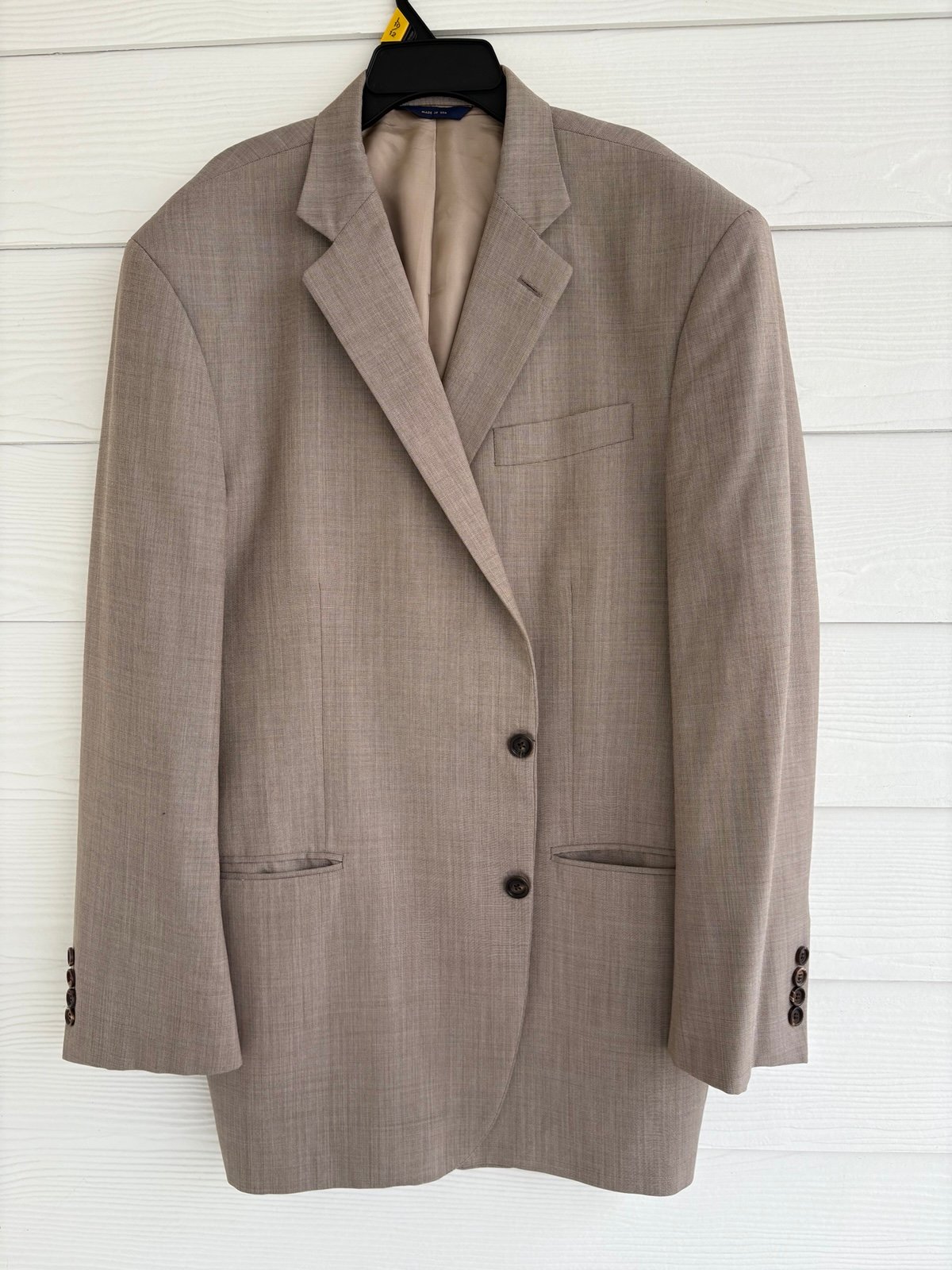 BROOKS BROTHERS 1818 MADISON SAXON TAN BLAZER SIZE 46L