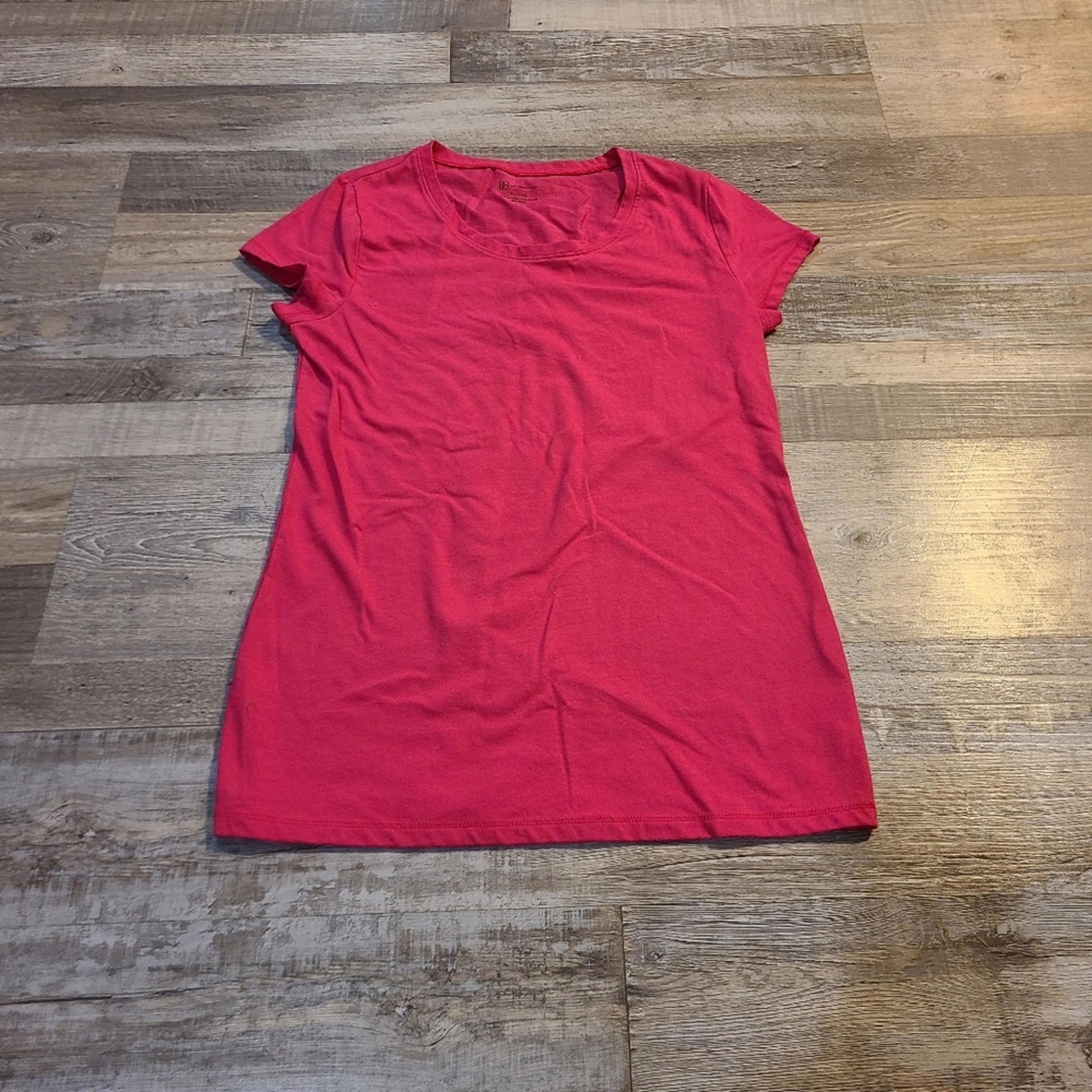 Nobo large juniors pink basic crew neck tee