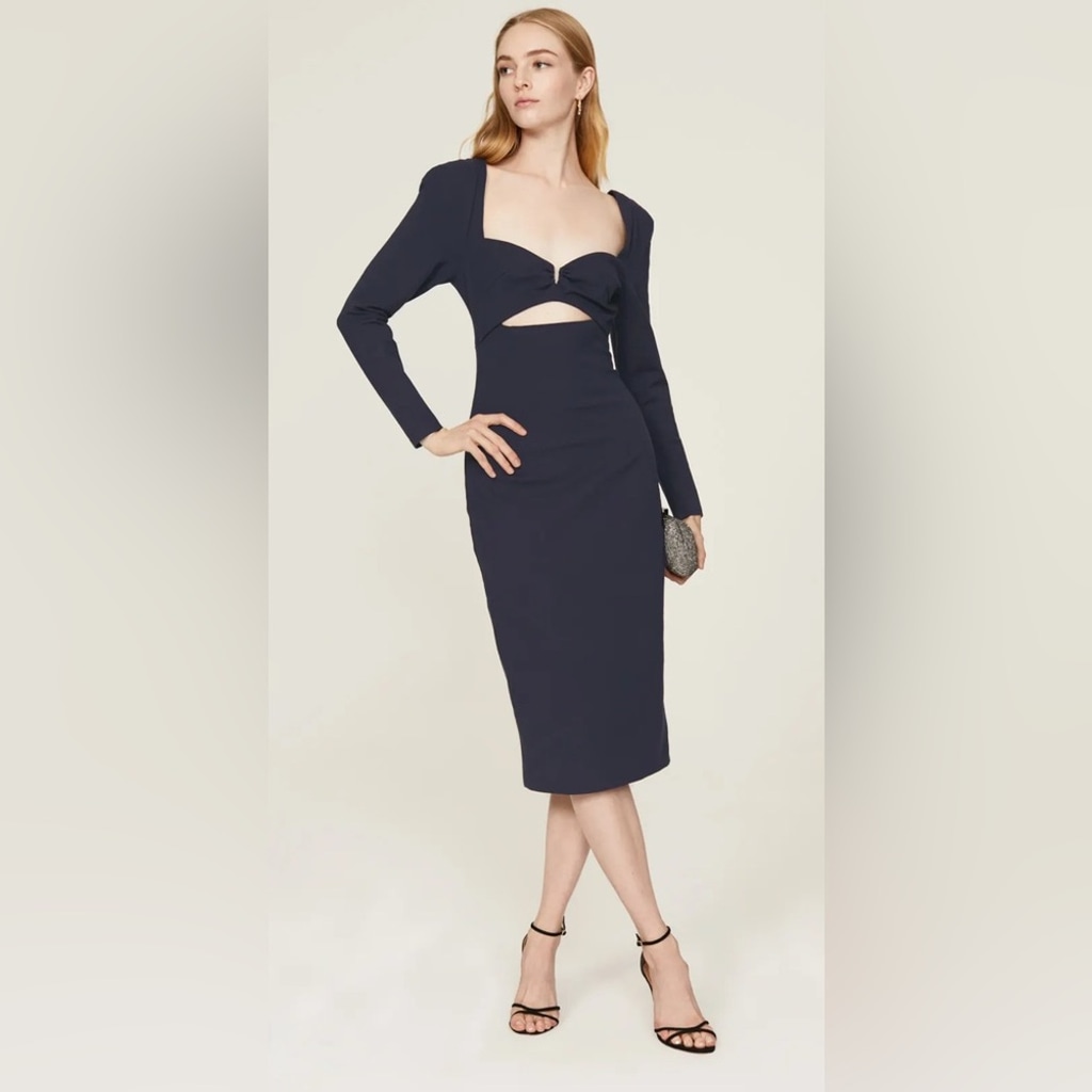 Elliatt Scarlette Dress Navy Rent the Runway Preloved Medium 260