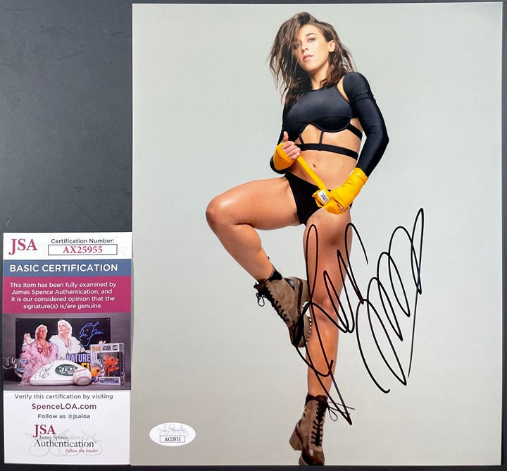 UFC HOF Joanna Jedrzejczyk Signed 8x10 Photo A Autograph MMA Fighter JSA COA