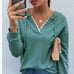 NEW Lace V Neck Sweatshirt