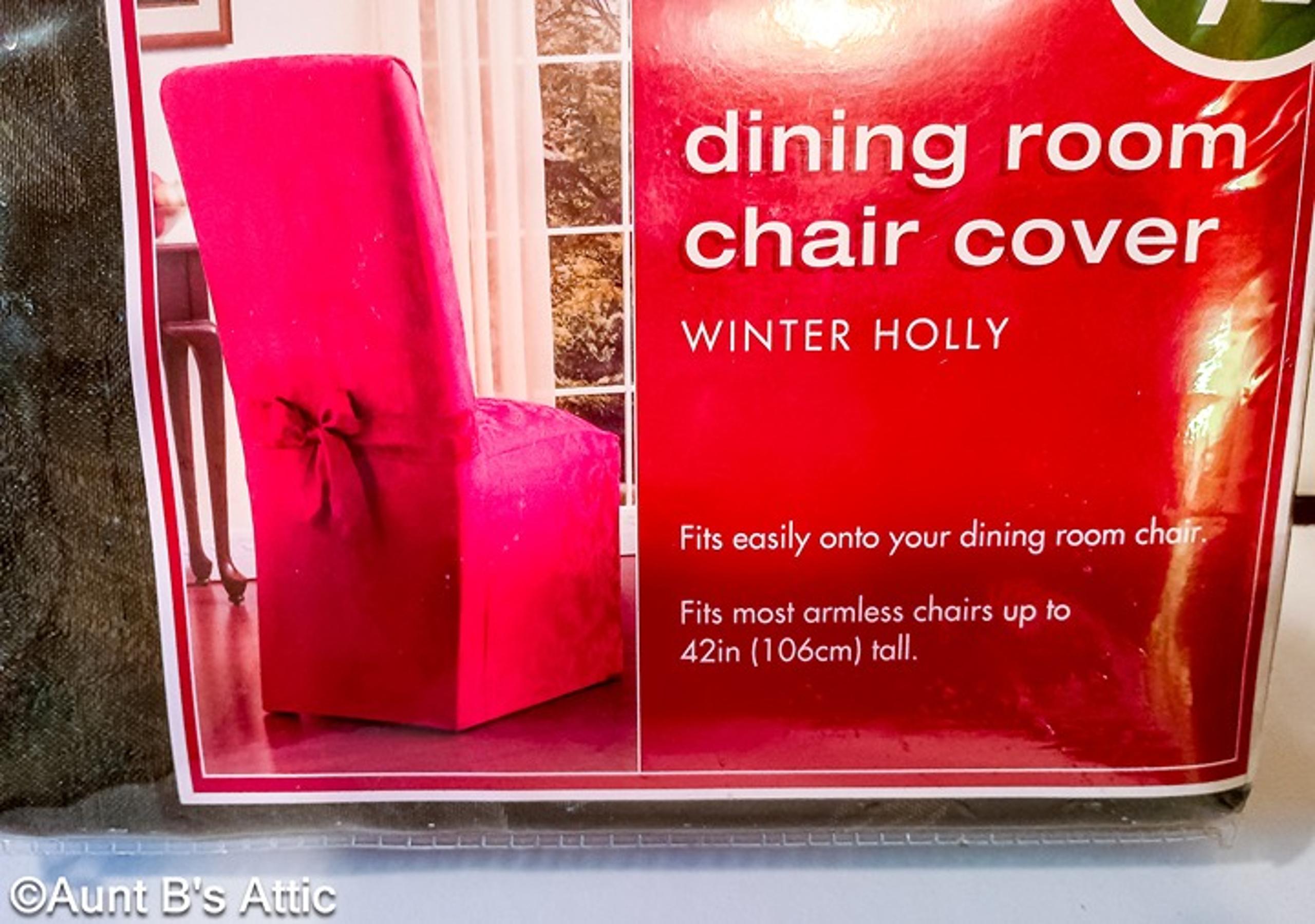 Chair Covers Holiday Olive Green Winter Holly Damask Tie Back Chair Cover 42"