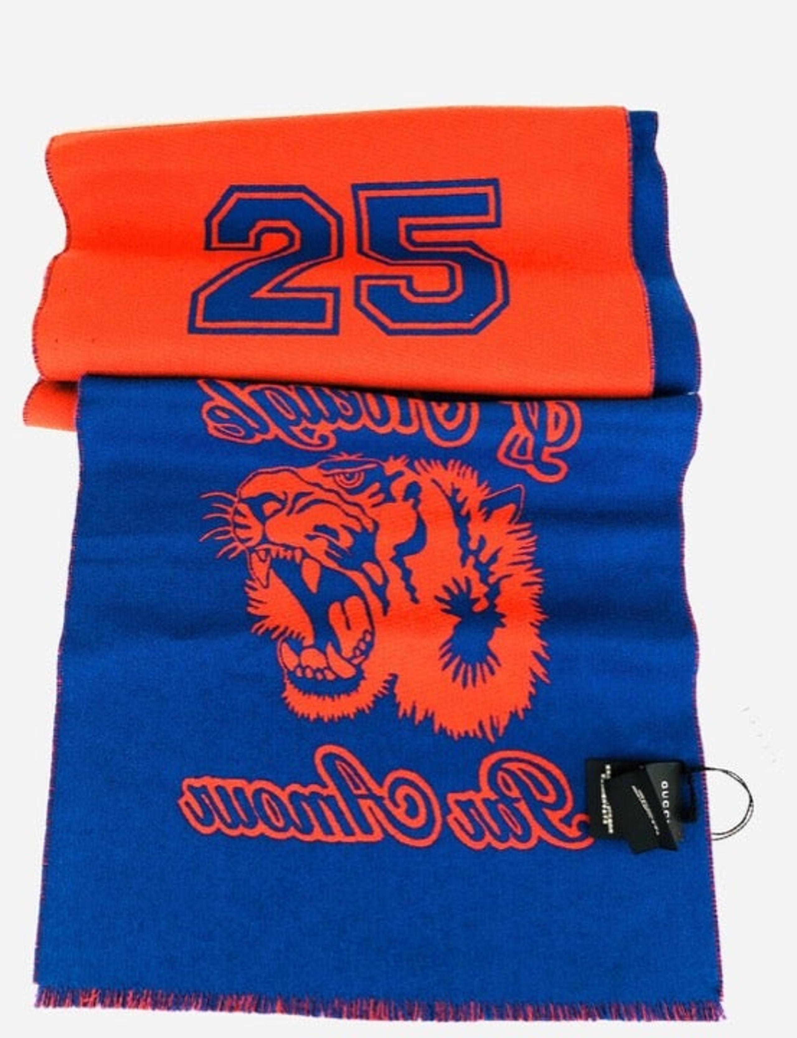 Gucci Wool Tiger Jacquard Muffler Scarf