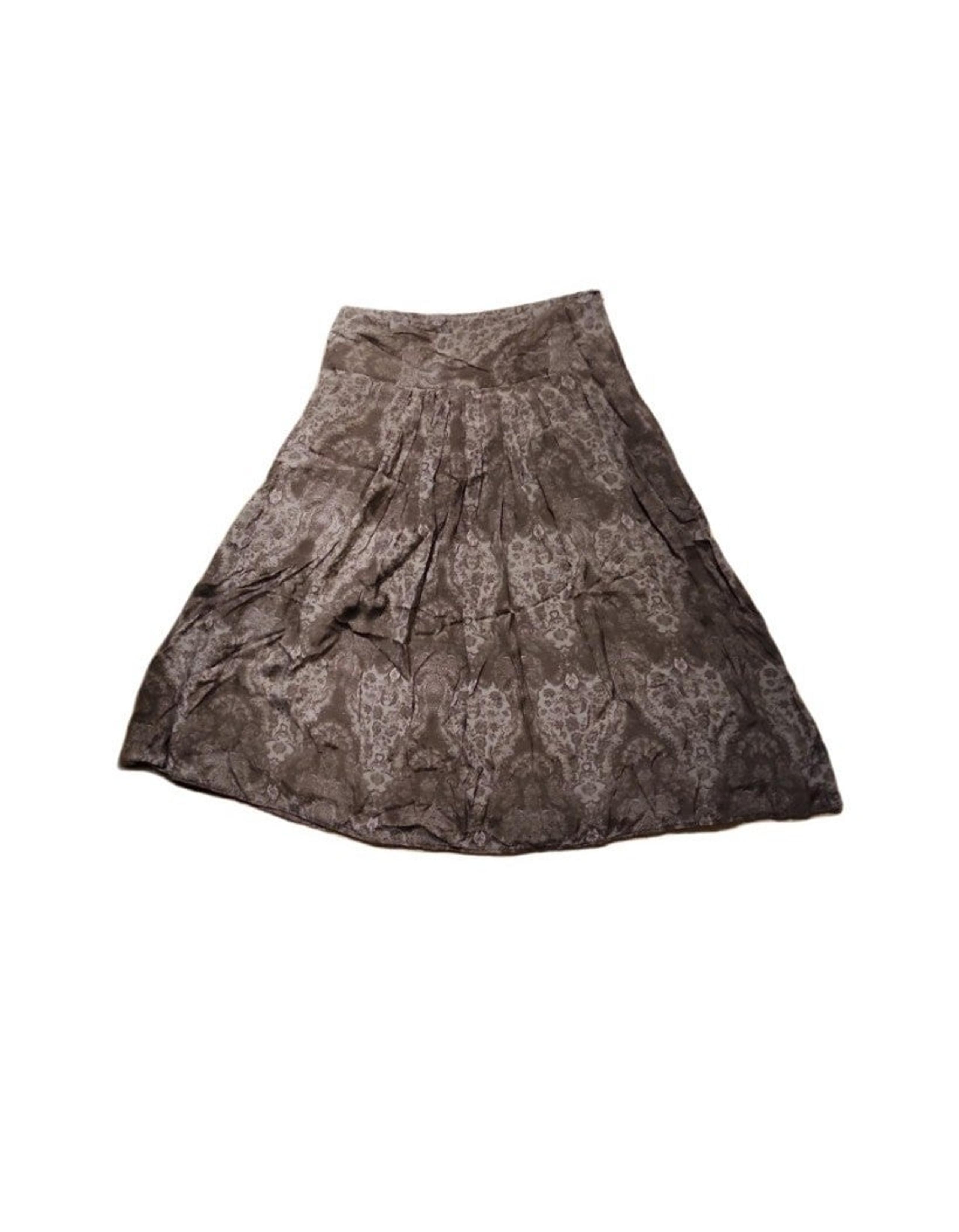 batik print dress skirt cotton handmade sz 36