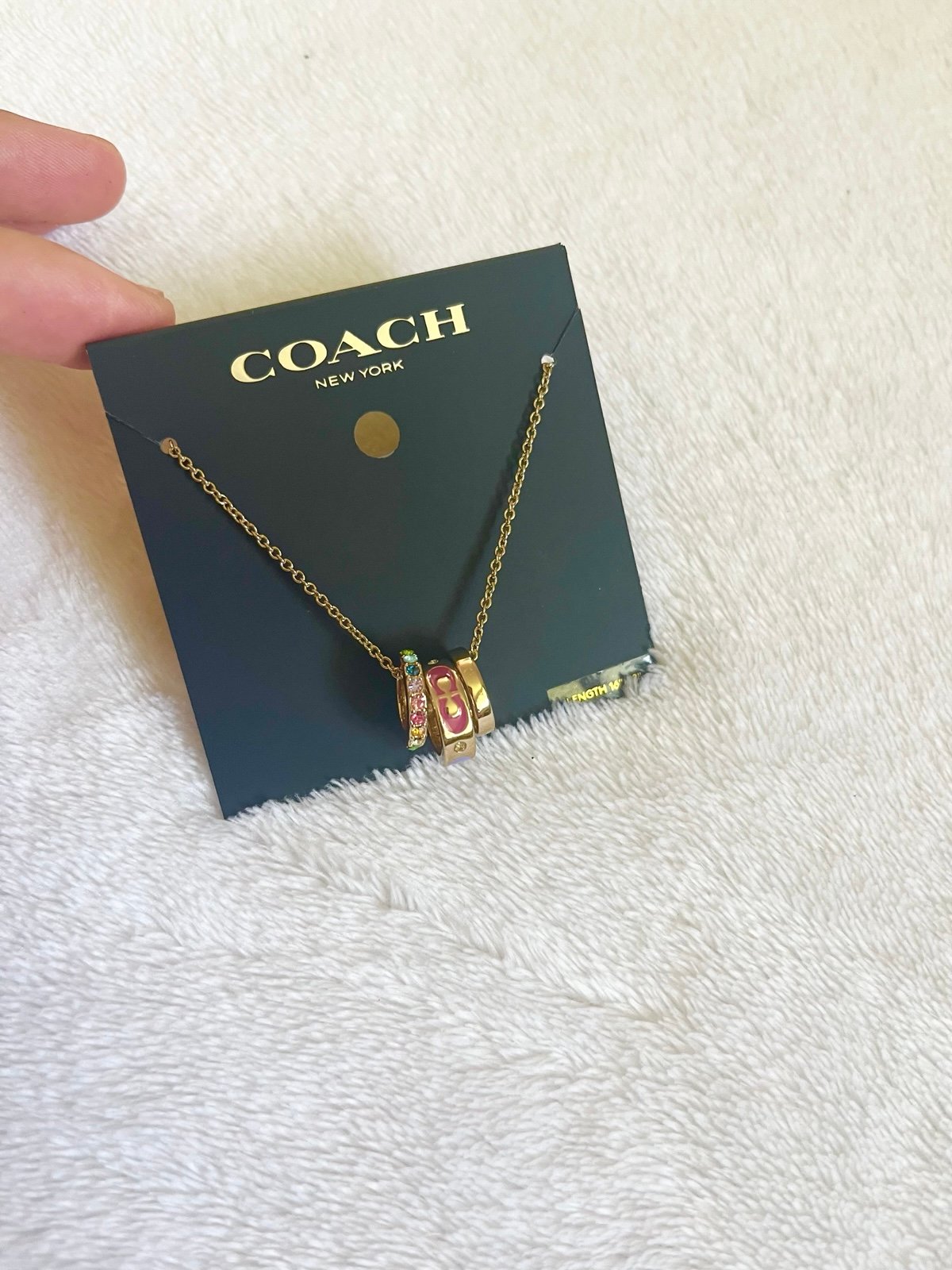 Coach Signature Enamel Rondell Necklace# CL402
