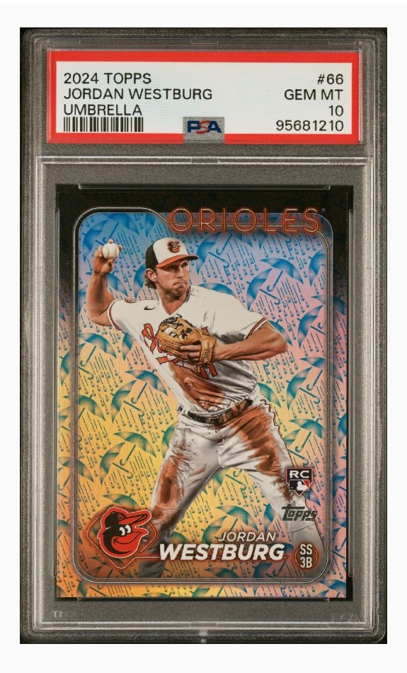 2024 Topps #66 Umbrella 10/10 Baltimore Orioles Jordan Westburg RC PSA 10