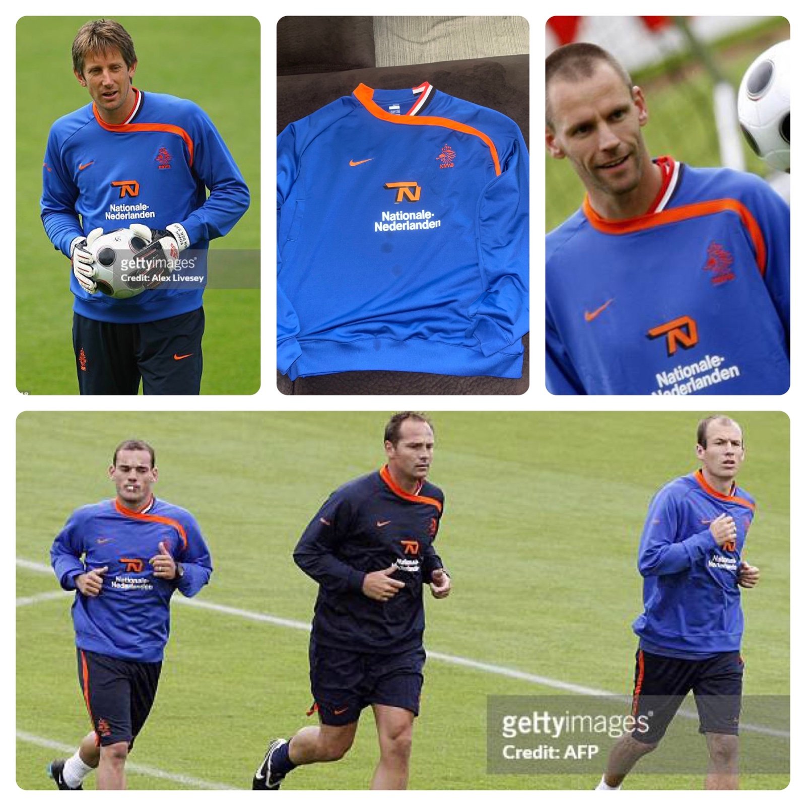 Nike Nederland KNVB National Soccer Team 2008 Player Issue Training Pullover L