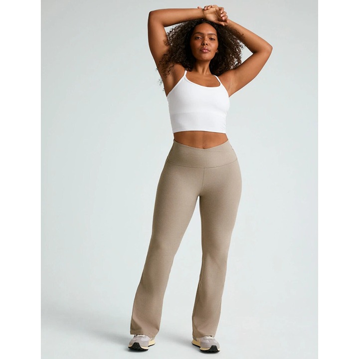 Beyond Yoga Spacedye At Your Leisure Bootcut Pant Small Birch Heather SD1230