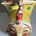 Vintage Cookie Jar Anthropomorphic Yellow Choo Choo Train California Pottery