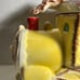 Vintage Cookie Jar Anthropomorphic Yellow Choo Choo Train California Pottery