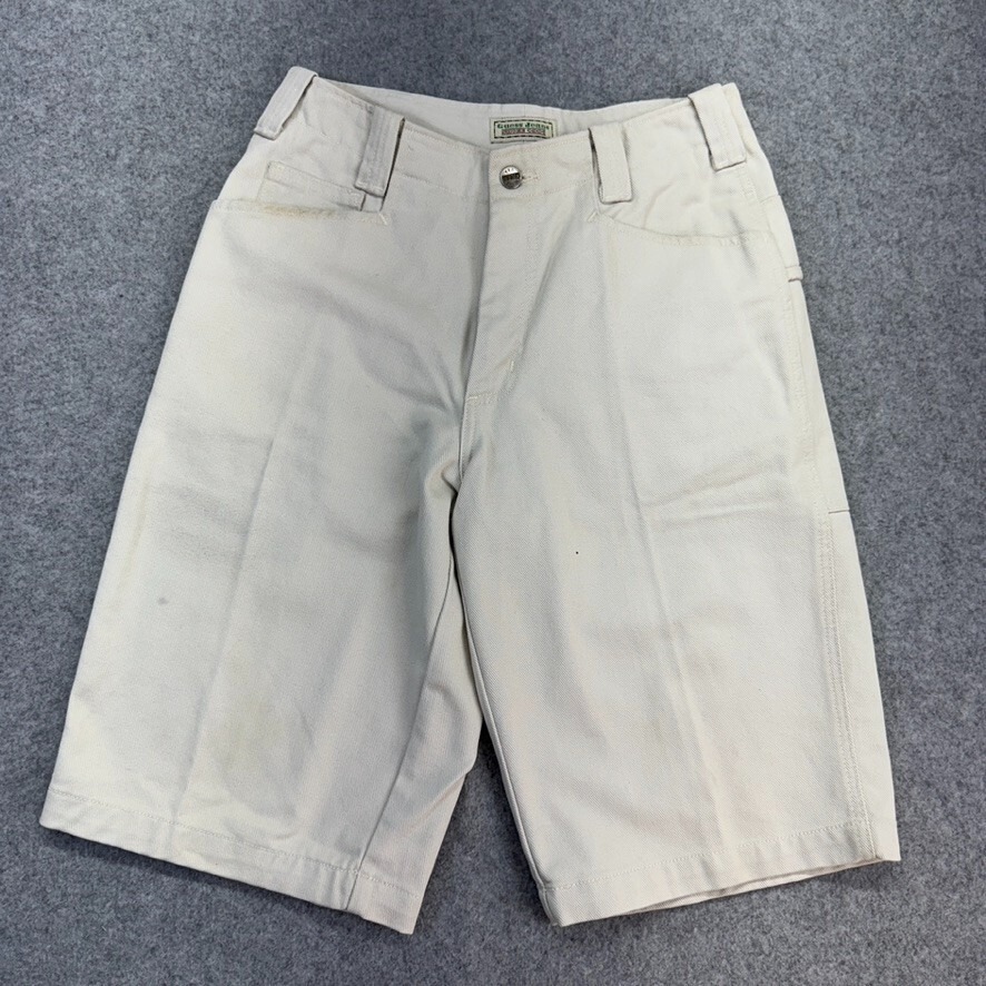 Vintage Guess Jeans USA Carpenter Shorts 28 Beige Made in USA 90s Style 21900X
