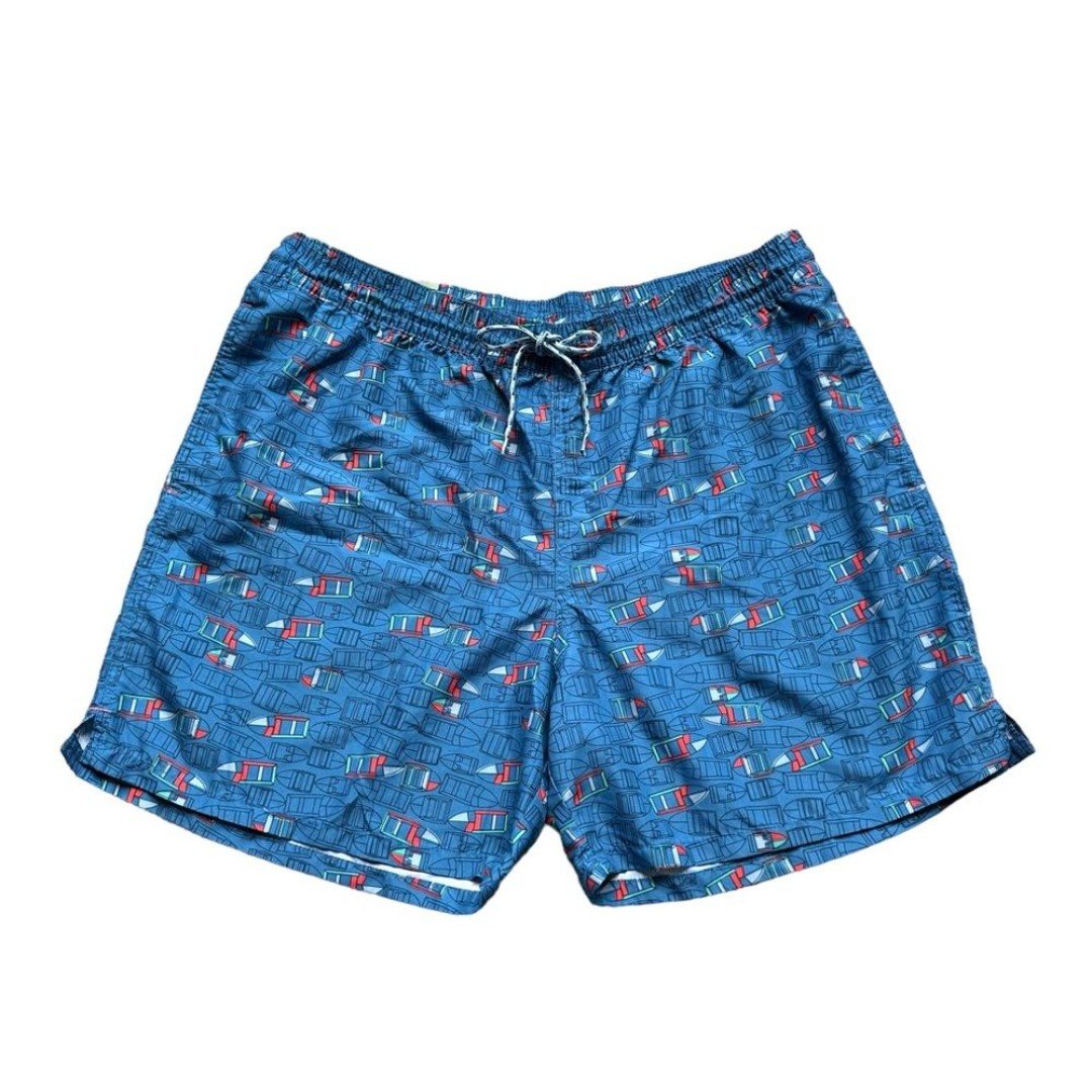 Goodfellow & Co Men’s Blue Sail Boat Graphic Board Shorts Swim Trunks