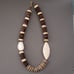 Natural Wood bead with MOP accent beads necklace