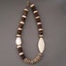 Natural Wood bead with MOP accent beads necklace