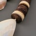 Natural Wood bead with MOP accent beads necklace