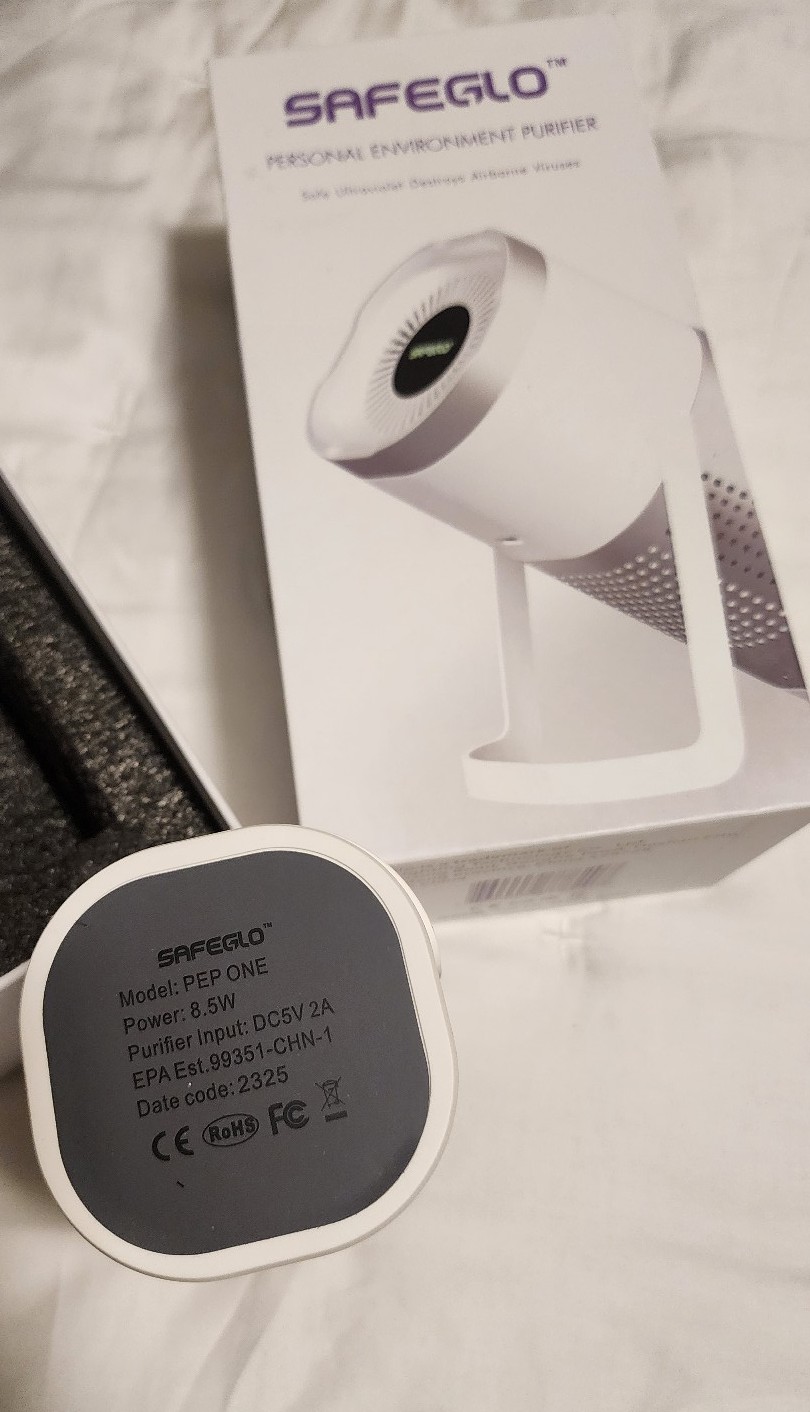 SAFEGLO PERSONAL ENVIRONMENT PURIFIER Model PEP ONE New In Box SAFEGLO personal