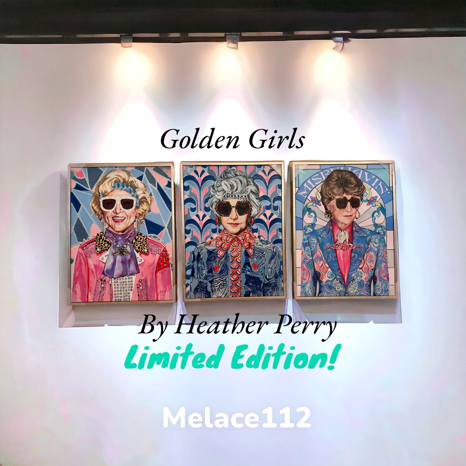 SET of THE GOLDEN GIRLS | Heather Perry Limited Giclee Canvas Wall Art Painting