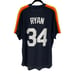 MLB HOUSTON ASTROS Men's NOLAN RYAN #43 Jersey Navy Blue Orange Size XXL