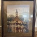 Framed Church Scene Painting