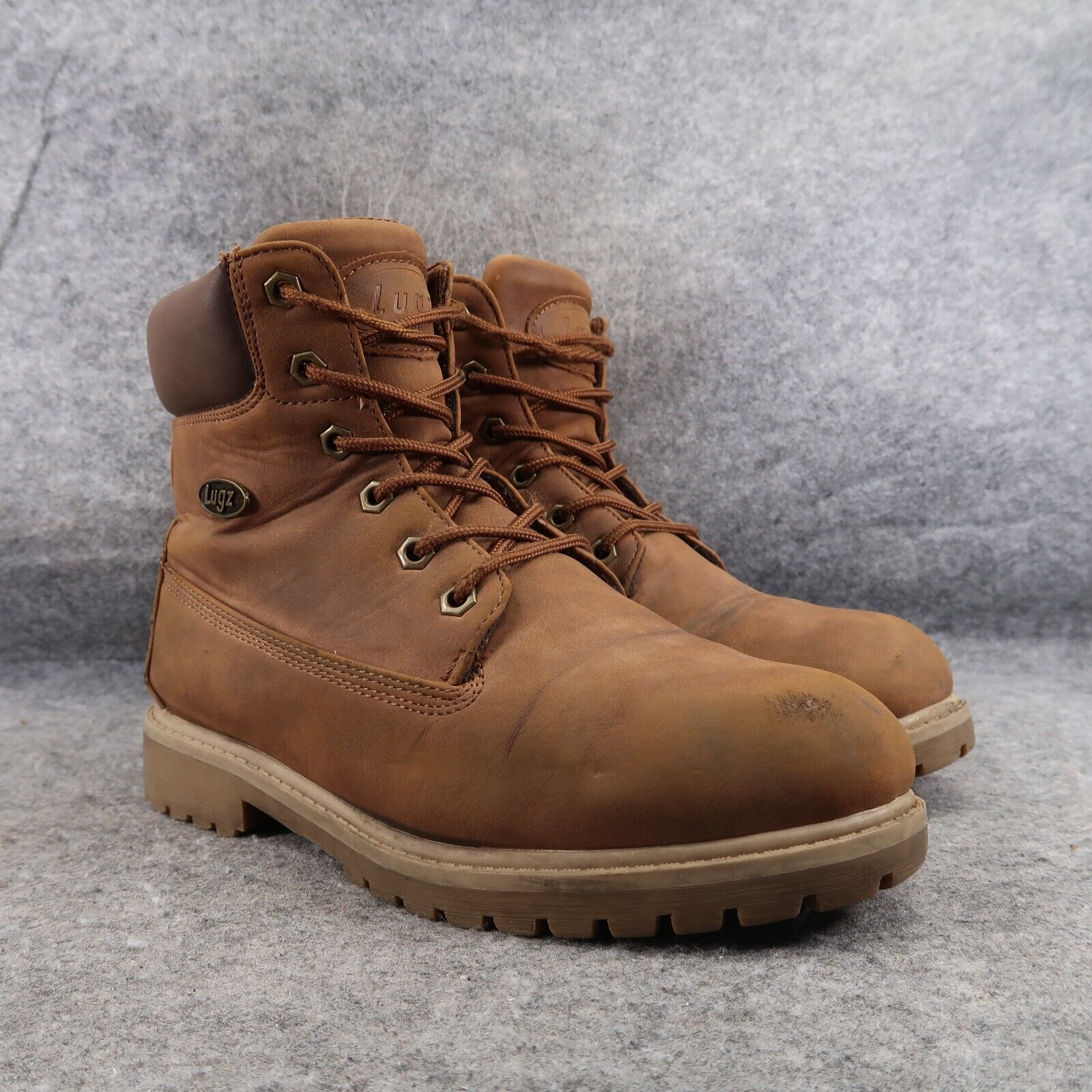 Lugz Shoes Womens 8 Boots Combat Work Lace Up Outdoor Convoy Brown Lug Sole Mid