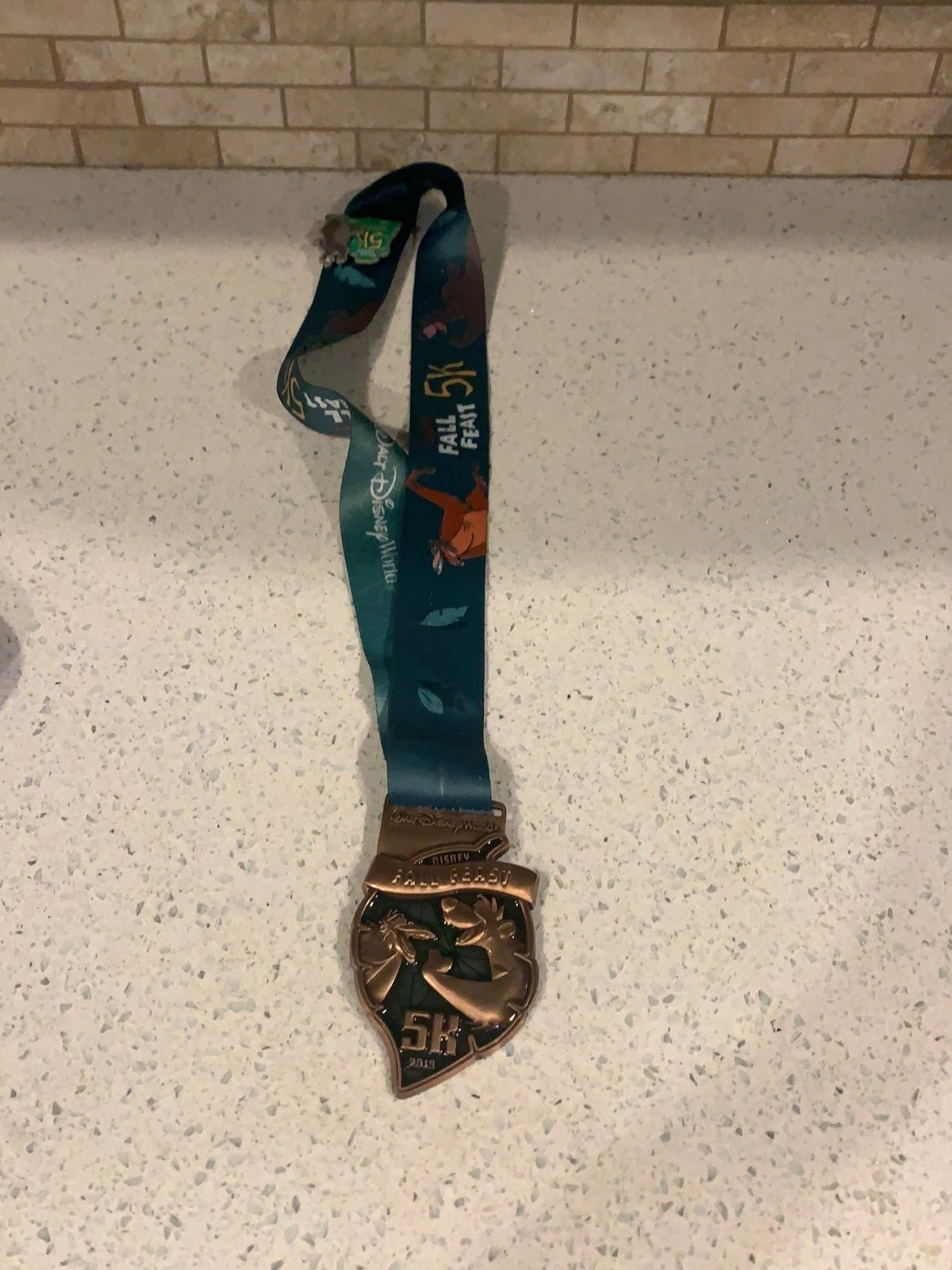 Disney Fall Feast 5K medal collectible with pins Bd