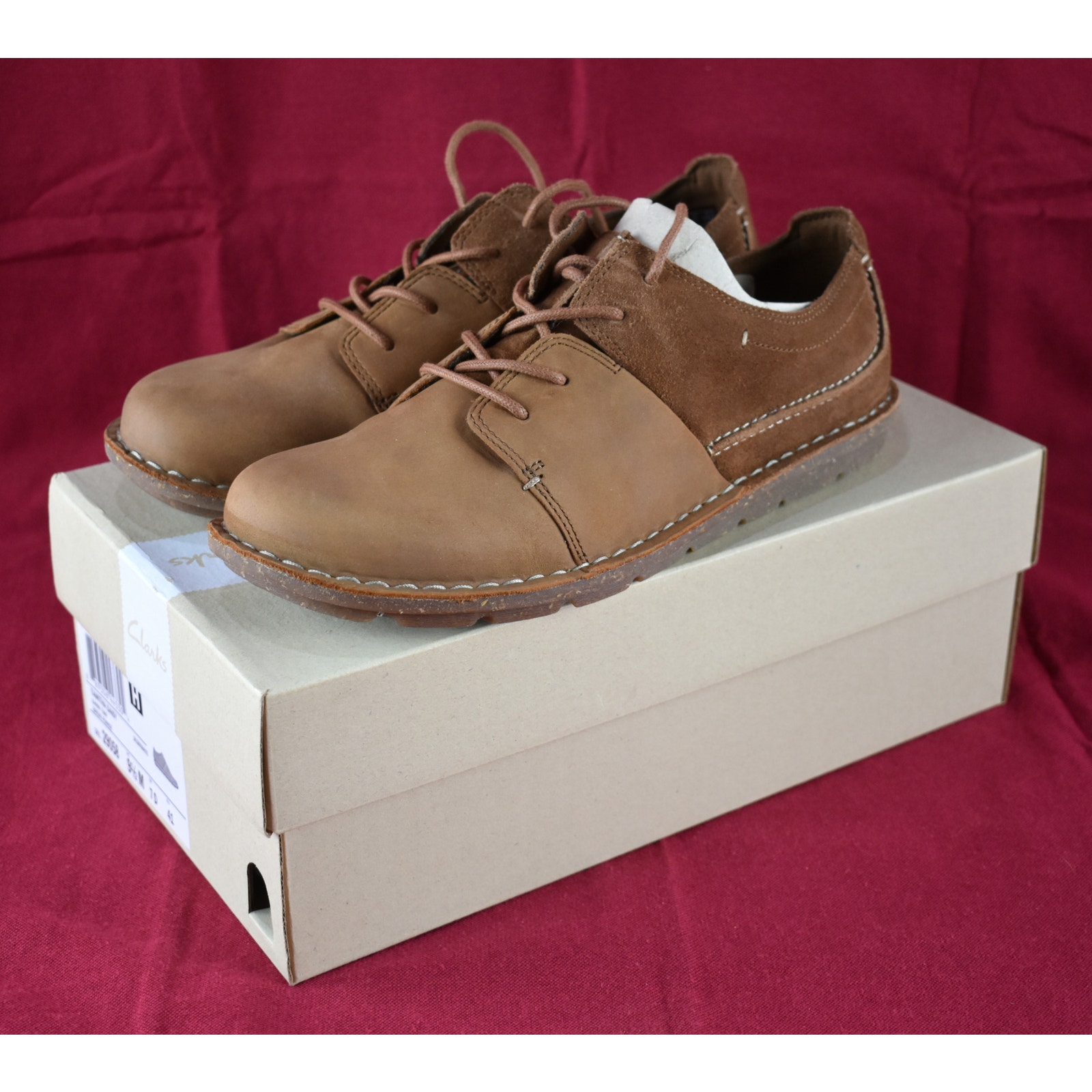 Clarks Tamitha Daisy Oxford Loafers Dark Tan Suede Leather Women's 9 1/2 NIB