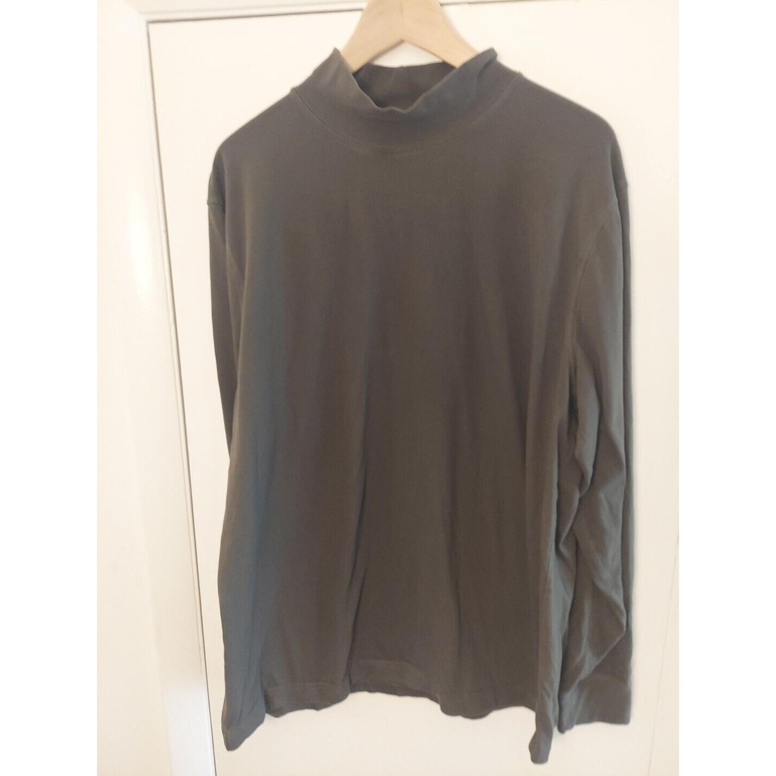 LL Bean Men's Turtleneck Shirt Sz Large Reg Green Long Sleeve Pullover 508112