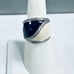 Ladies Sterling Silver Black and White Enamel Diamond Dome Ring JWBR.