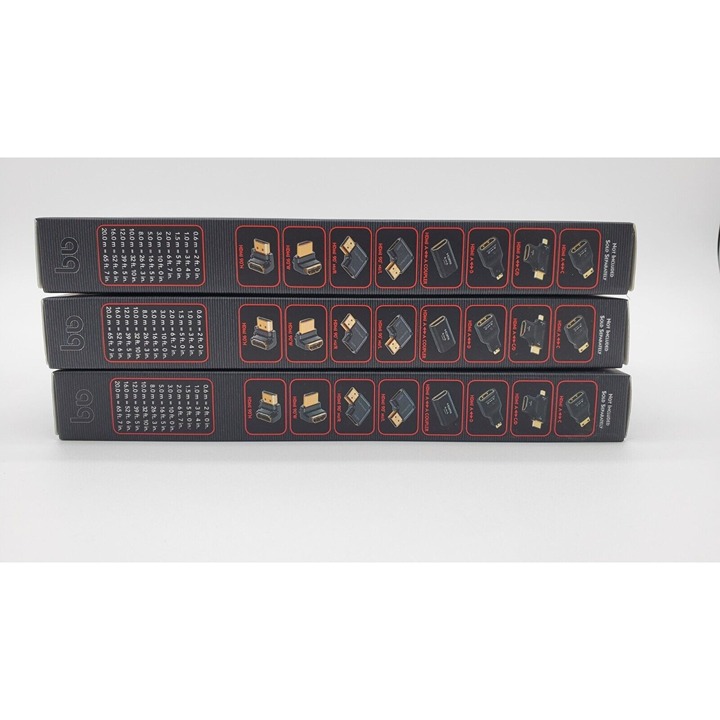 Pack of 3- PEARL PRO HDMI (4K/7.1) AWARD 2024 CABLE 2FT NIB DOLBY ATMOS/BDP, EIZO-CS