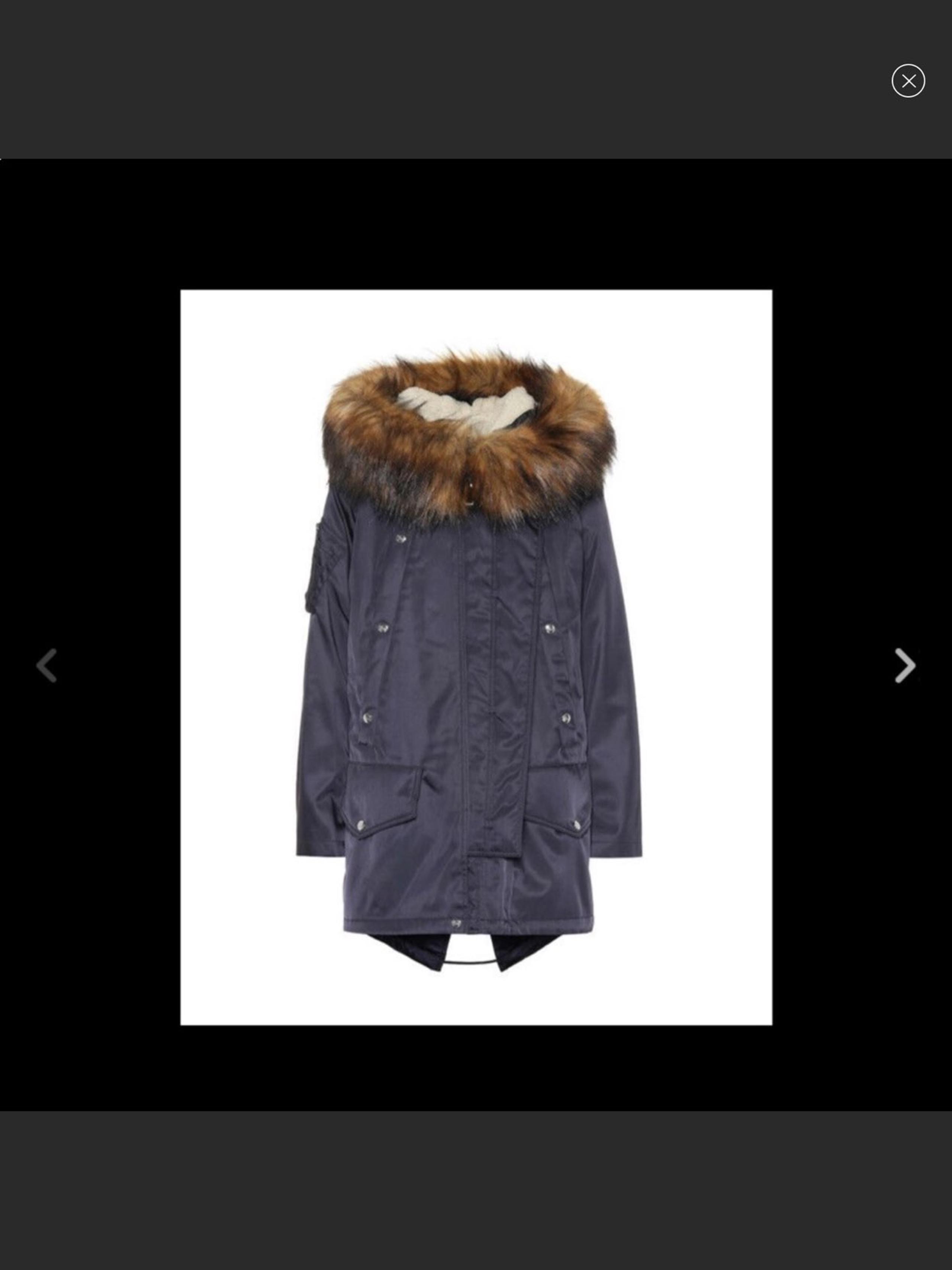 Womens Burberry Fur Trim Parka