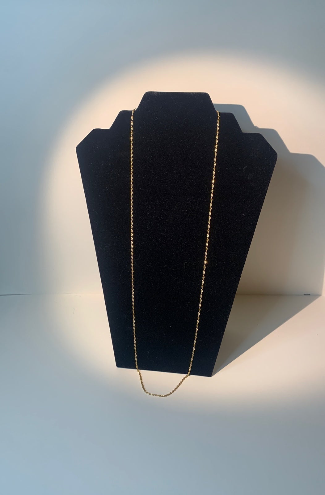 14K Gold 30” Solid Glitter Rope Necklace