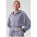 Alo Yoga Breakaway Zip Up Hoodie Fog S